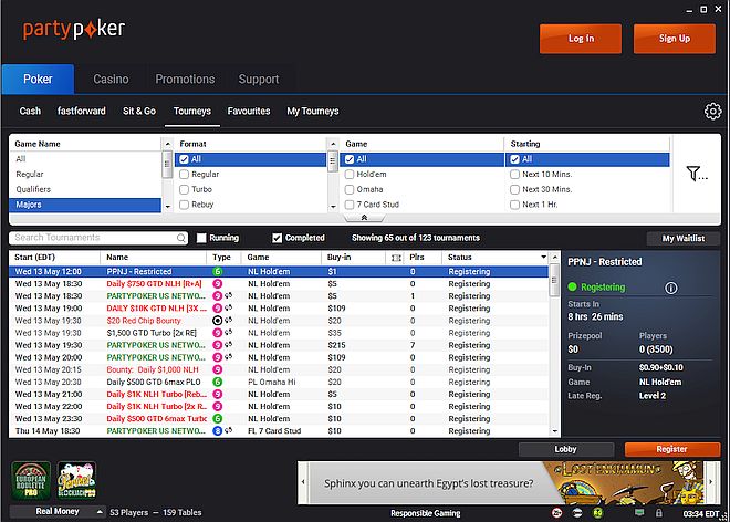 PartPoker Lobby